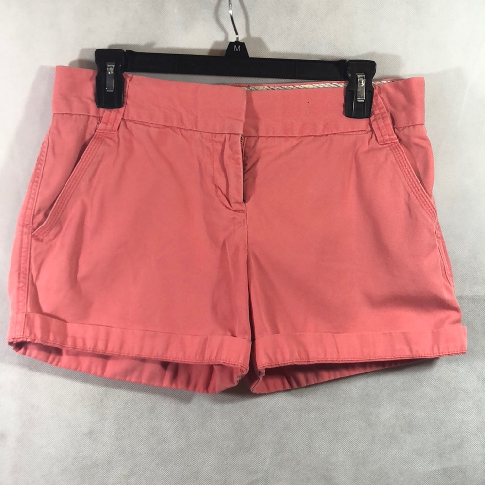 J. Crew classic pink chino shorts